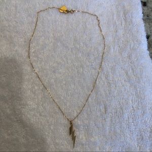 Love Poppy Lightning Bolt Necklace (18”)